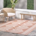 thumbnail image 1 of nuLOOM Ranya Tribal Indoor/Outdoor Blush Pink 8' x 10' Casual Area Rug, 1 of 9
