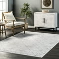 thumbnail image 1 of nuLOOM Regan SpinClean Modern Geometric Machine Washable Area Rug, 8' x 10', Regan Light Grey, 1 of 7