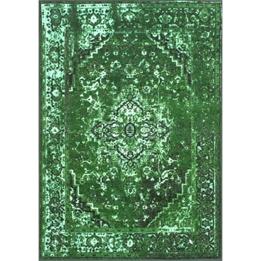nuLOOM Reiko Vintage Persian Area Rug, 6' 7" x 9', Green