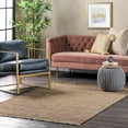 thumbnail image 1 of nuLOOM Reilly Seagrass and Jute Flatweave Fringe Area Rug, 5' x 8', Reilly Natural, 1 of 6
