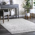 thumbnail image 1 of nuLOOM Jolene Shaggy Striated Area Rug, 7' 6" x 9' 6", Jolene Grey, 1 of 5