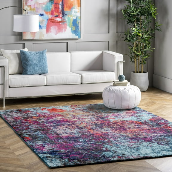 nuLOOM Reva Colorful Abstract Area Rug, 10' x 14', Reva Multicolor
