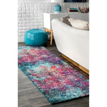 nuLOOM Reva Colorful Abstract Area Rug, 2' 6" x 14', Runner, Multicolor
