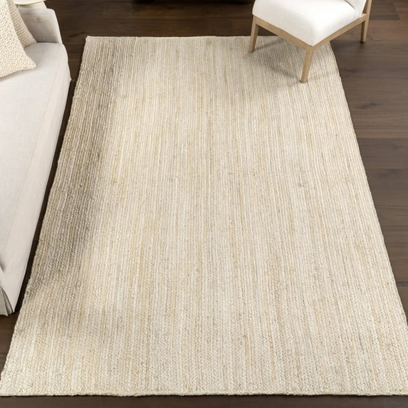 nuLOOM Rigo Hand Woven Farmhouse Jute Area Rug, 4' x 6', Off-white
