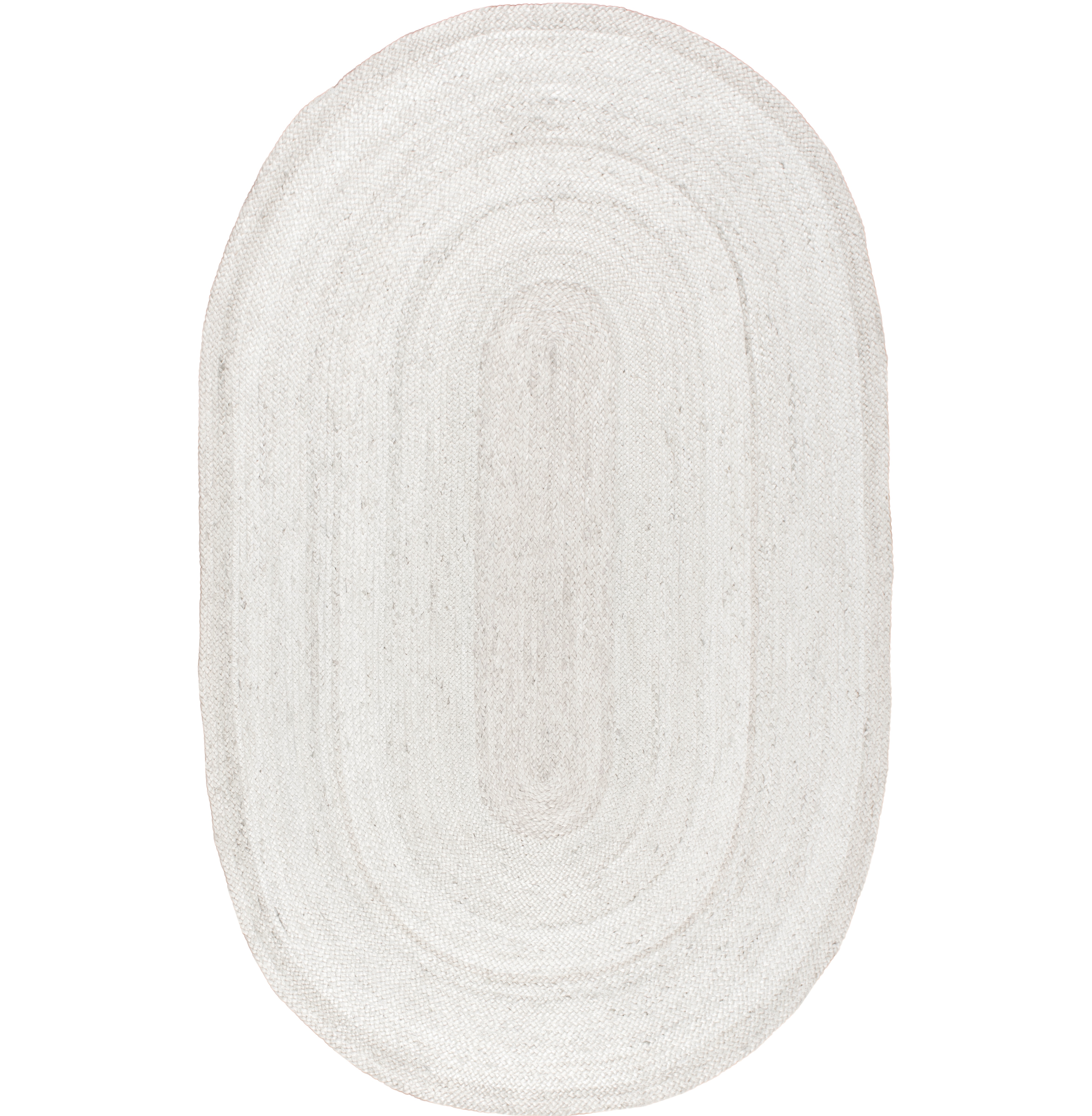 nuLOOM Rigo Hand Woven Farmhouse Jute Area Rug, 4' x 6' Oval, Off White