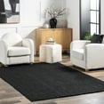 thumbnail image 1 of nuLOOM Rigo Hand Woven Farmhouse Jute Area Rug, 5' x 8', Black, 1 of 15