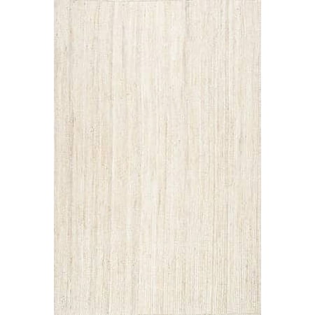 nuLOOM Rigo Hand Woven Farmhouse Jute Area Rug, Oval 2' 3" x 4', Off-white