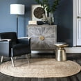 thumbnail image 1 of nuLOOM Rigo Hand Woven Farmhouse Jute Area Rug, Oval 4' x 6', Natural, 1 of 11
