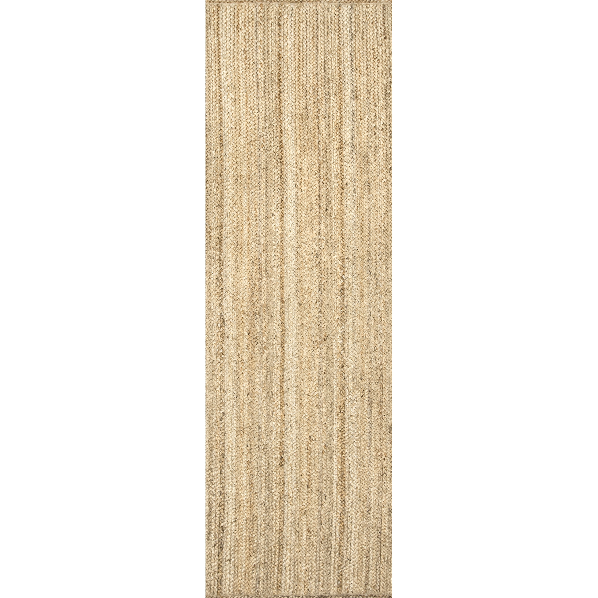 nuLOOM Rigo Hand Woven Farmhouse Jute Runner Rug, 2' 6" x 16', Natural