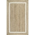 thumbnail image 1 of nuLOOM Rikki Braided Border Jute Area Rug, 9' 6" x 13' 6", Off White, 1 of 4