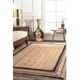 thumbnail image 1 of nuLOOM Rikki Braided Border Jute Area Rug, 6', Navy, 1 of 2