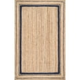 thumbnail image 1 of nuLOOM Rikki Braided Border Jute Area Rug, 6' x 9', Navy, 1 of 2