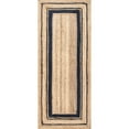thumbnail image 1 of nuLOOM Rikki Braided Border Jute Runner Rug, 2' 6" x 6', Navy, 1 of 2