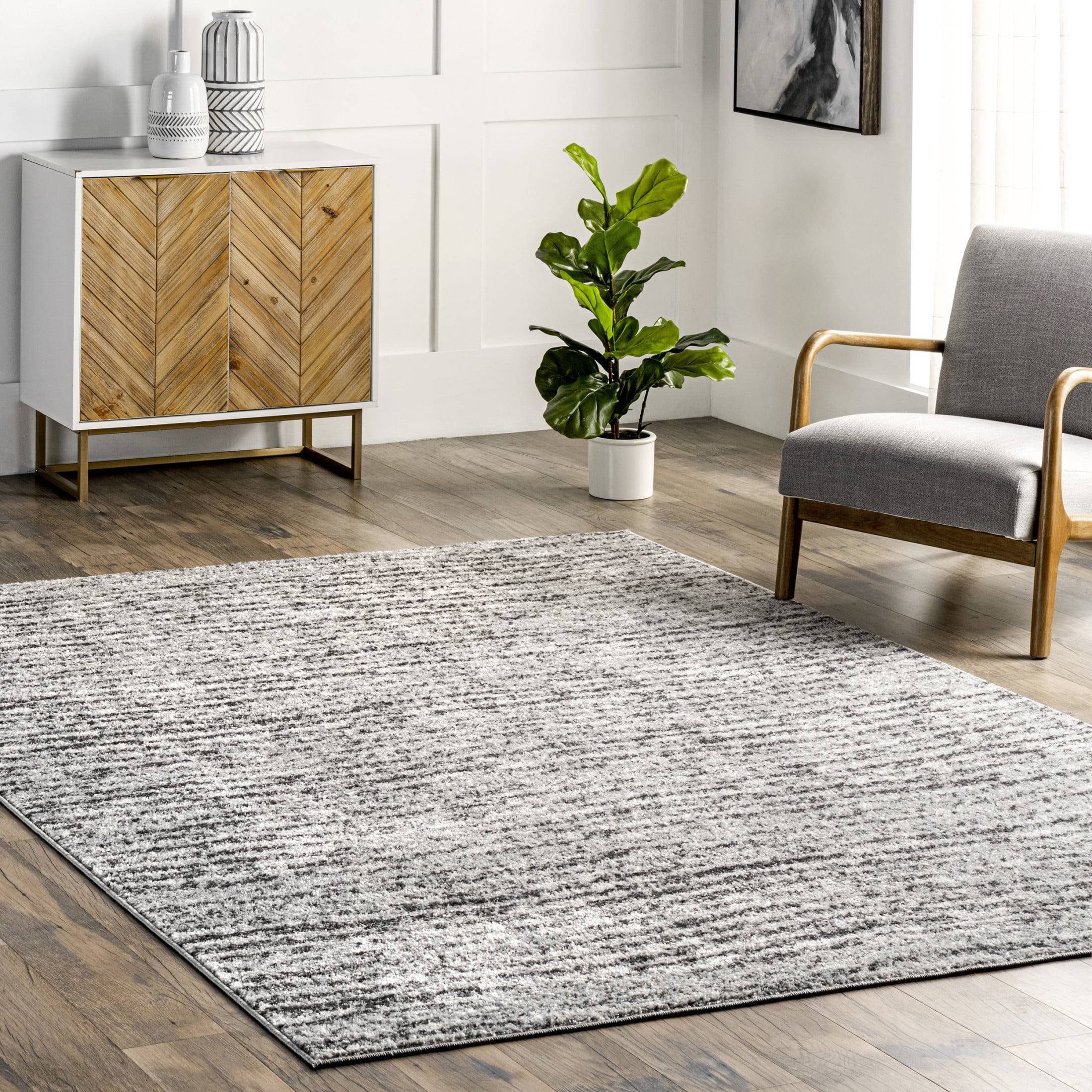nuLOOM Sherill Abstract Transitional Area Rug, 3' x 5', Sherill Grey