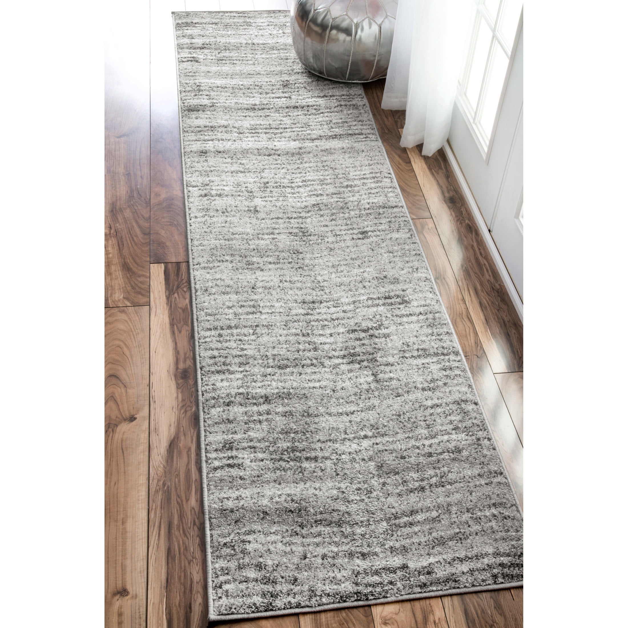 nuLOOM Sherill Abstract Transitional Area Rug, 2' 8" x 20', Runner, Sherill Grey