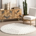 thumbnail image 1 of nuLOOM Risette Geometric Shag Tassel Area Rug, 6', Ivory, 1 of 9
