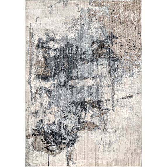 nuLOOM Rivera Abstract Area Rug, 6' 7" x 9', Gray