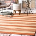 thumbnail image 1 of nuLOOM Robin Multi Stripe Indoor/Outdoor Terracotta 4' x 6' Coastal Area Rug, 1 of 4
