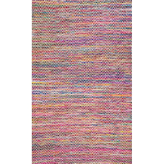 nuLOOM Rochell Handwoven Chevron Accent Rug, 2' x 3', Magenta