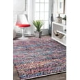 thumbnail image 1 of nuLOOM Rochell Handwoven Chevron Area Rug, 9' 6" x 13' 6", Indigo, 1 of 2
