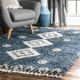 thumbnail image 1 of nuLOOM Rogue Modern Shag Accent Rug, 2' x 3', Blue, 1 of 4
