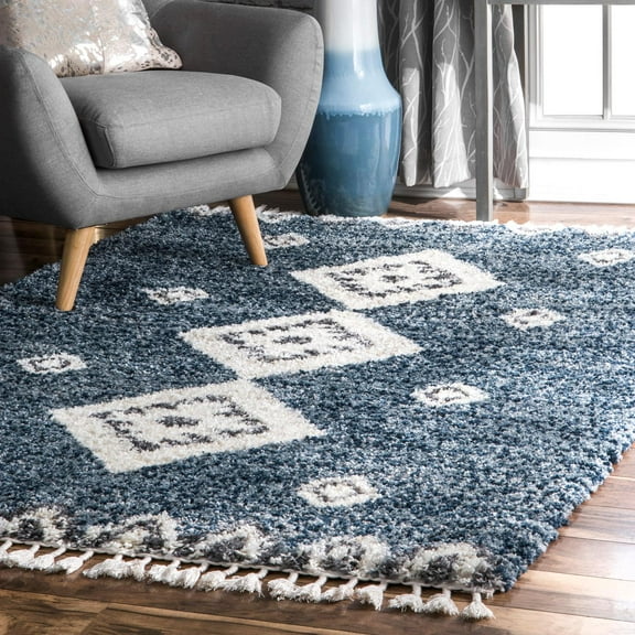 nuLOOM Rogue Modern Shag Accent Rug, 2' x 3', Blue