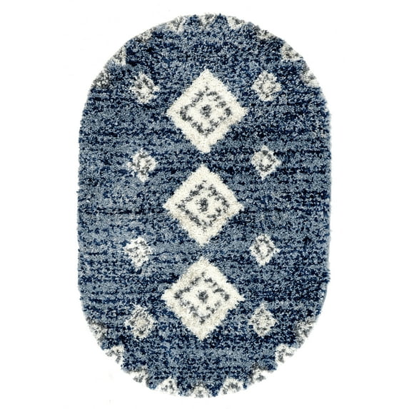 nuLOOM Rogue Modern Shag Area Rug, 4' x 6', Blue