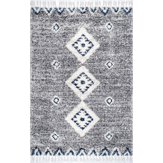 nuLOOM Rogue Modern Shag Area Rug, 4' x 6', Gray