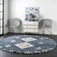thumbnail image 1 of nuLOOM Rogue Modern Shag Area Rug, 5', Blue, 1 of 2