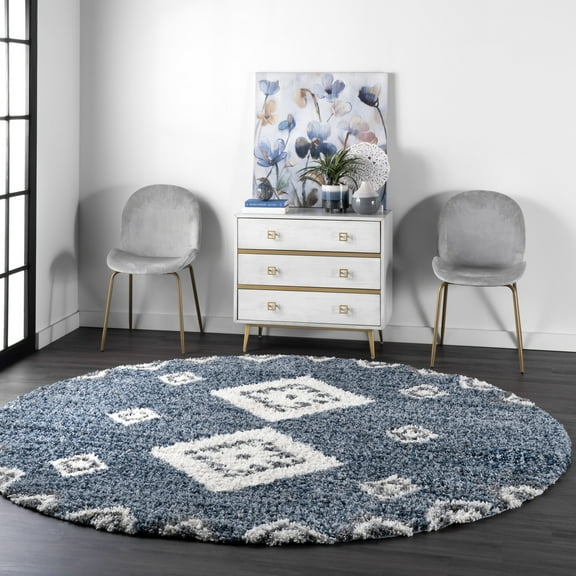 nuLOOM Rogue Modern Shag Area Rug, 5', Blue