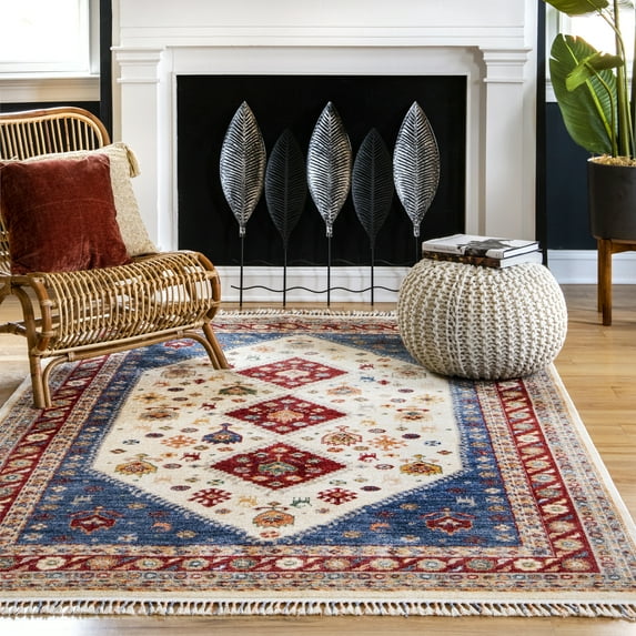 nuLOOM Romee Medallion Tasseled Area Rug