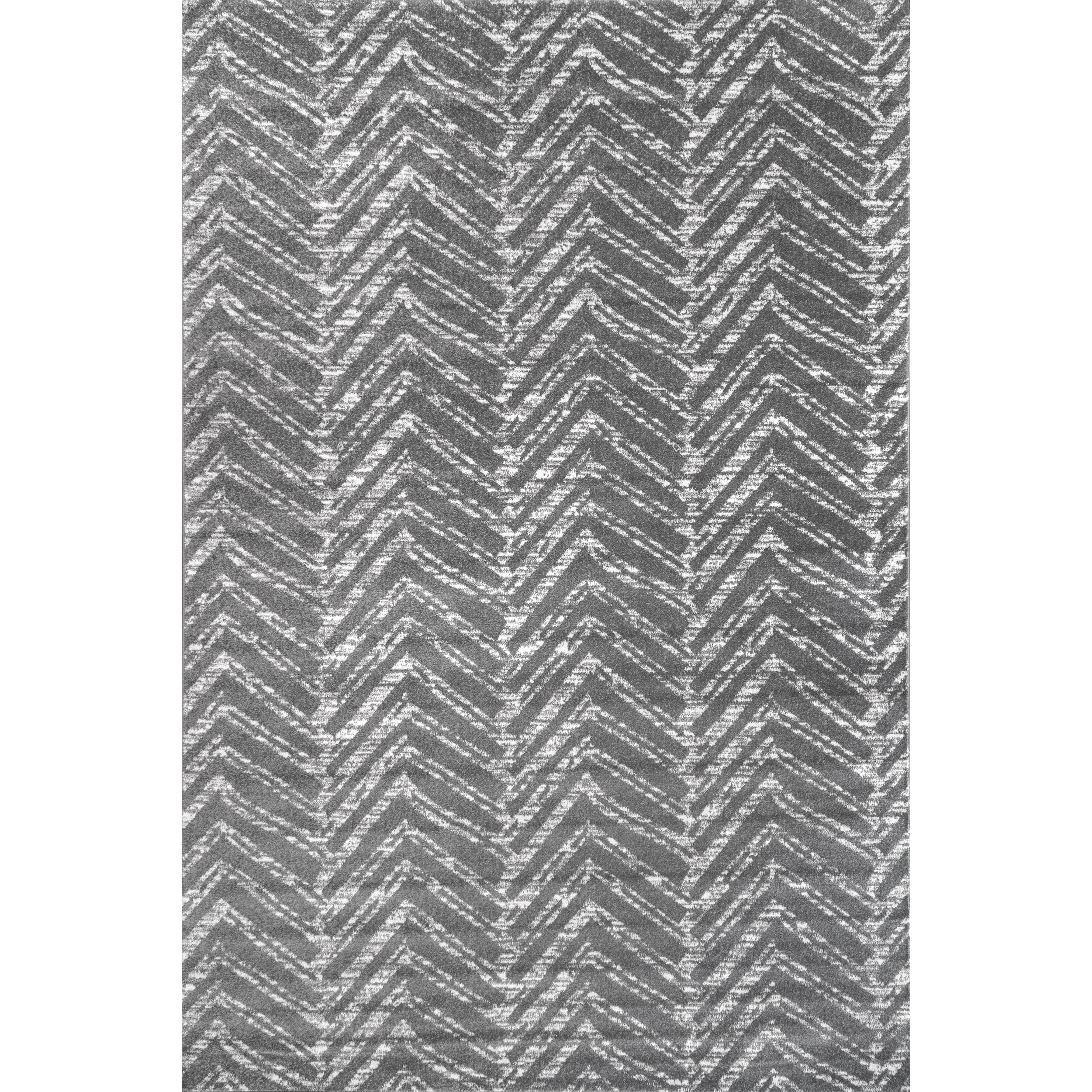 Dark Gray Synthetic Stain-Resistant Square Area Rug
