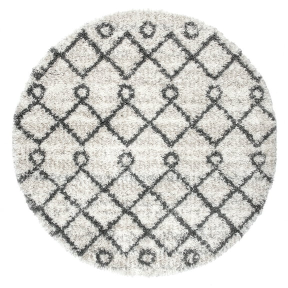 nuLOOM Roseanne Transitional Shag Area Rug, 4' x 6', Ivory