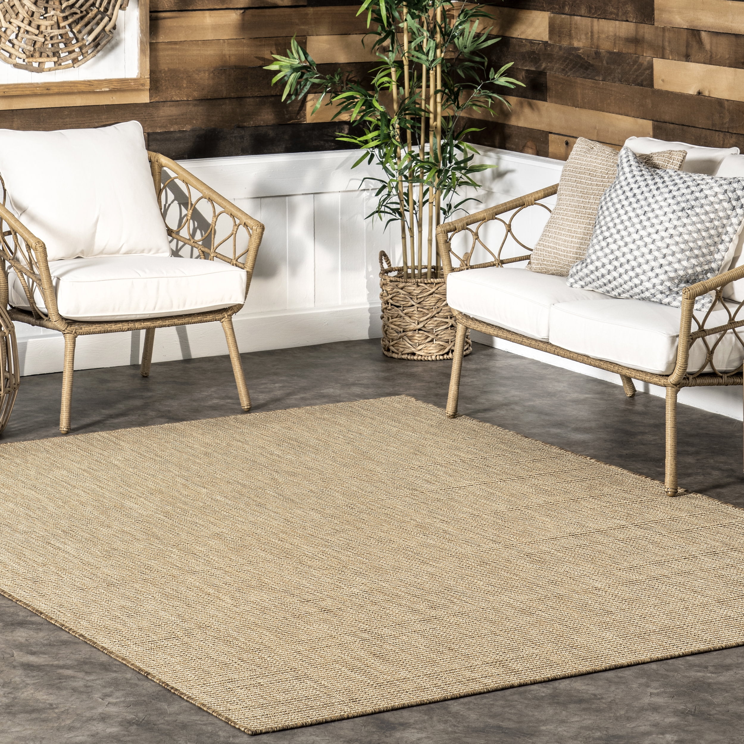 nuLOOM Rosy Classic Indoor/Outdoor Brown 2' x 3' Transitional Area Rug ...