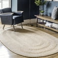 thumbnail image 1 of nuLOOM Rowan Braided Texture Indoor/Outdoor Area Rug, 7' 6" x 9' 6", Oval, Rowan Ivory, 1 of 7