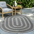 thumbnail image 1 of nuLOOM Rowan Braided Texture Indoor/Outdoor Area Rug, 5' x 8', Oval, Rowan Charcoal, 1 of 5