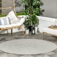 thumbnail image 1 of nuLOOM Rowan Braided Texture Indoor/Outdoor Area Rug, 8', Round, Rowan Ivory, 1 of 7