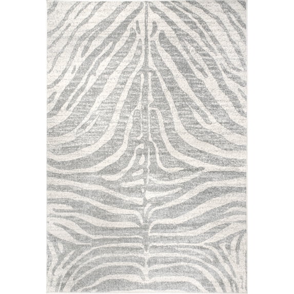 nuLOOM Royal Contemporary Zebra Stripes Area Rug, 5' x 7' 5", Gray