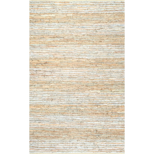 nuLOOM Rozella Leather Stripes Area Rug or Runner
