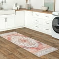 thumbnail image 1 of nuLOOM Dania SpinClean Machine Washable Medallion Area Rug, 2' 6" x 8', Runner, Dania Rust, 1 of 12