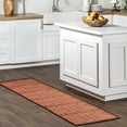 thumbnail image 1 of nuLOOM Quincy SpinClean Cotton-Blend Traditional Area Rug, 2' x 8', Runner, Quincy Rust, 1 of 12