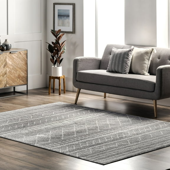 nuLOOM Ryden Moroccan Geometric Trellis Area Rug, 5' x 8', Ryden Grey