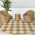 thumbnail image 1 of nuLOOM Sabina Diamond Trellis Indoor/Outdoor Area Rug, 8', Round, Sabina Brown, 1 of 6