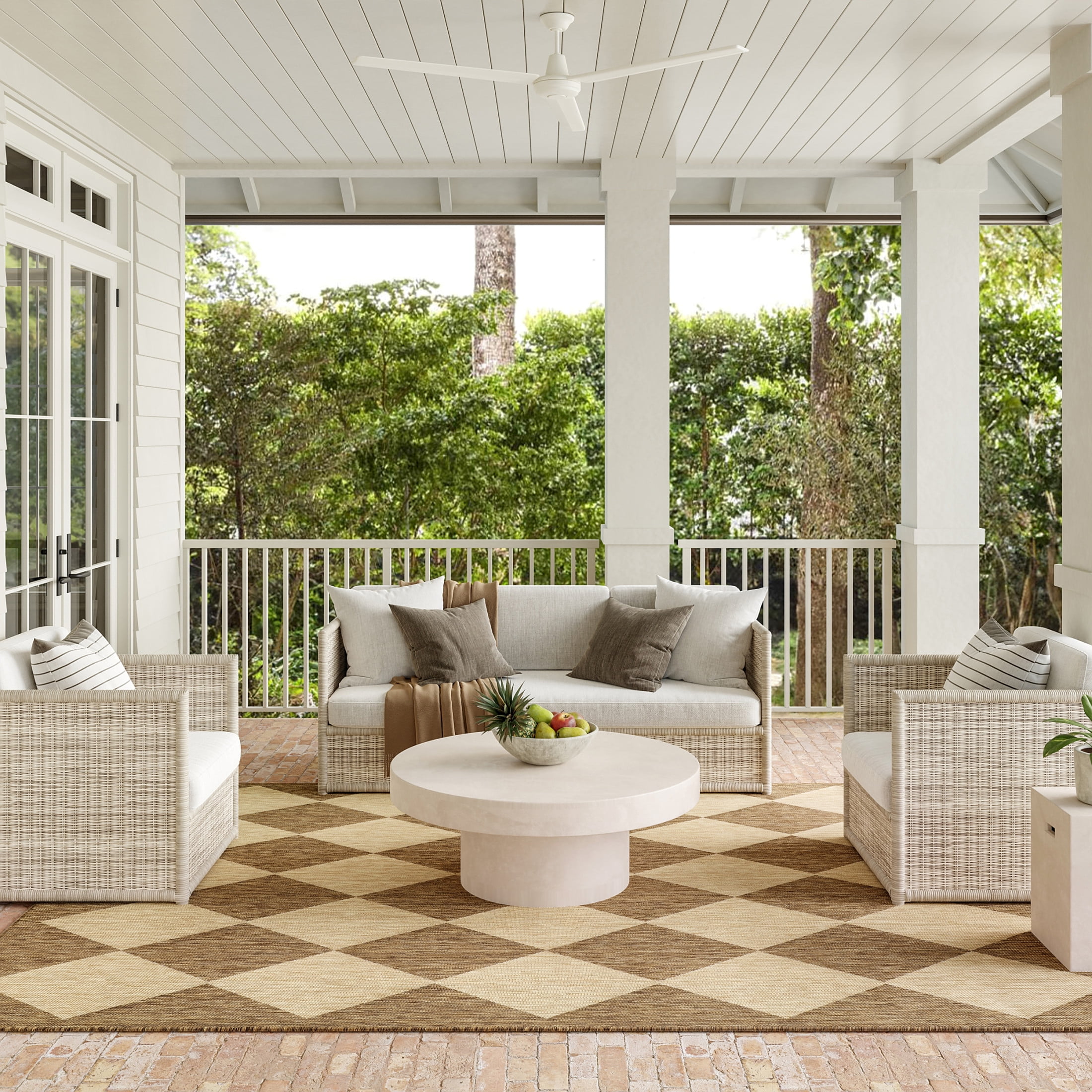 nuLOOM Sabina Diamond Trellis Indoor/Outdoor Area Rug, 9'6