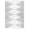 thumbnail image 1 of nuLOOM Sadie Moroccan Diamond Tassel Shag Area Rug, 6' 7" x 9', White, 1 of 2