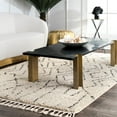 thumbnail image 1 of nuLOOM Samira Moroccan Diamond Shag Area Rug, 9' 2" x 12', Off White, 1 of 2