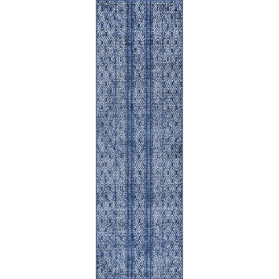 nuLOOM Sarina Diamonds Runner Rug, 2' 8" x 8', Blue
