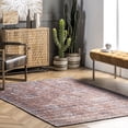 thumbnail image 1 of nuLOOM Sariyah Printed Floral Machine Washable Area Rug, 7' 10" x 10', Rust, 1 of 10