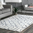thumbnail image 1 of nuLOOM Satara Moroccan Trellis Wool Area Rug, 6' x 9', Silver, 1 of 2