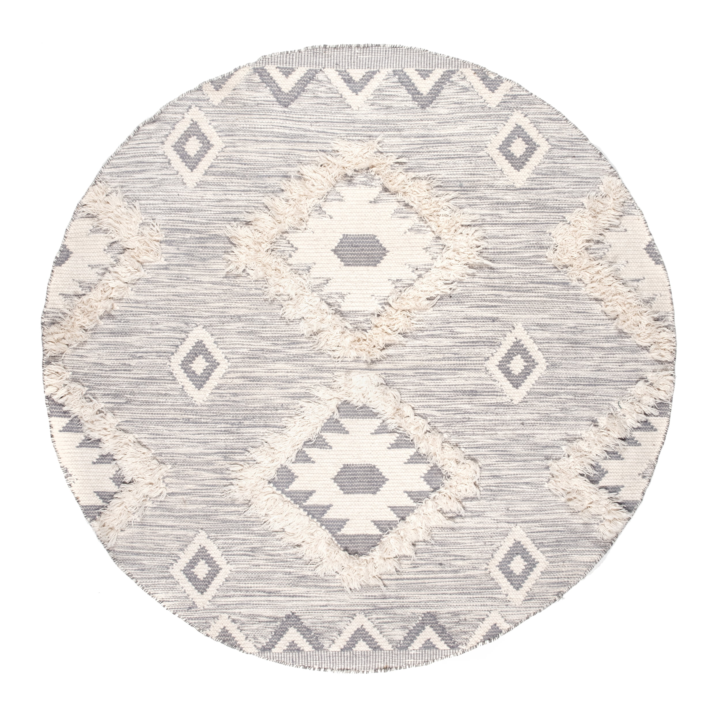 nuLOOM Savannah Moroccan Fringe Area Rug, 6', Light Gray